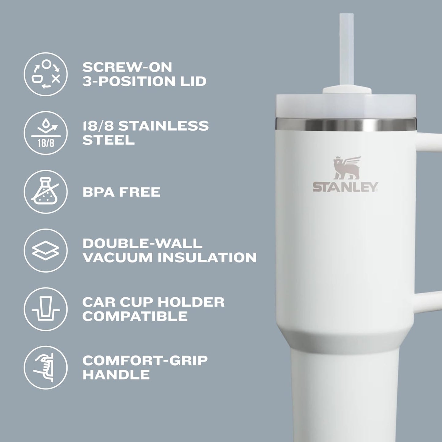 Stanley Quencher H2.O FlowState Tumbler 30oz, Nectarine