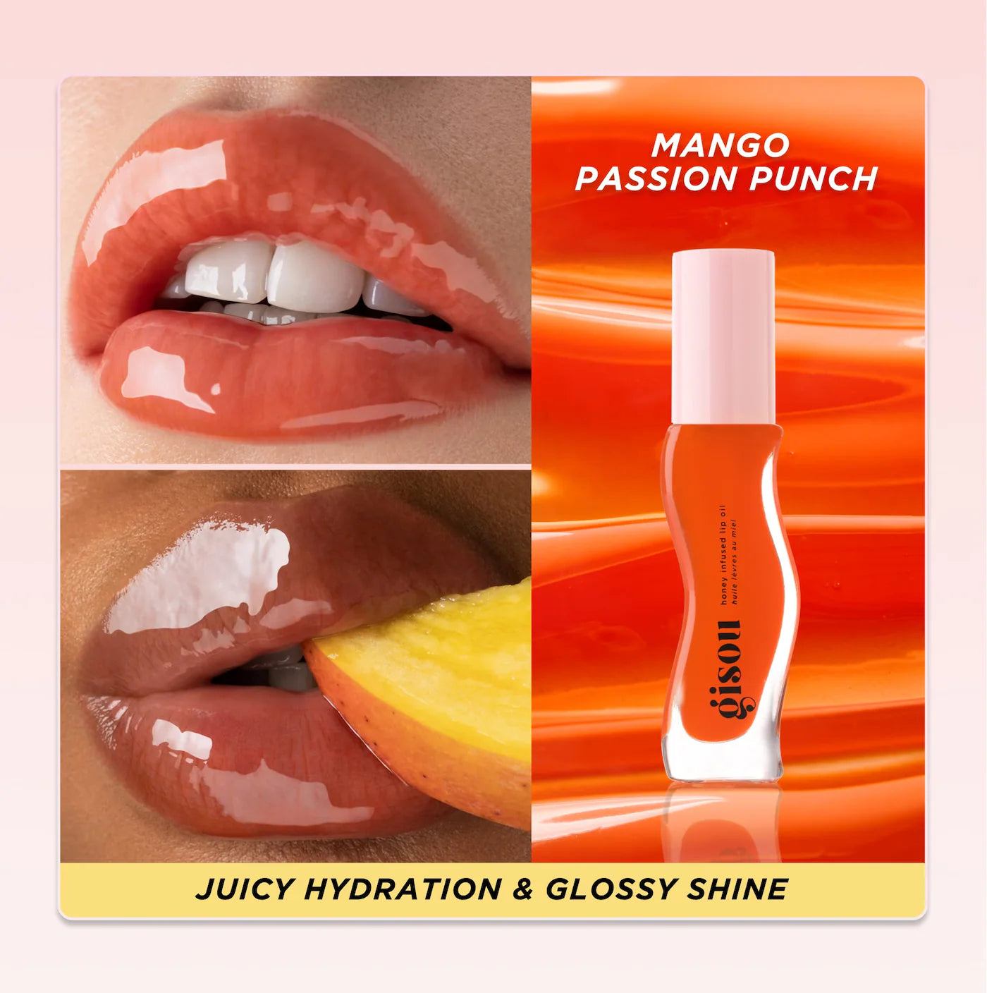 Gisou Honey Infused Hydrating Lip Oil - Mango Passion Punch