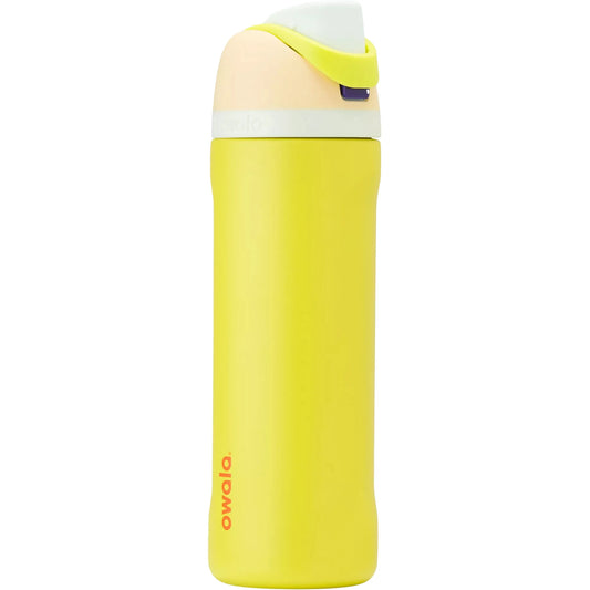 Owala 24oz FreeSip Stainless Steel Water Bottle, Lemon Limeade