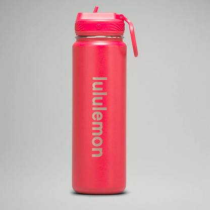 Lululemon Back to Life Sports Bottle 24oz Straw Lid, Lip Gloss