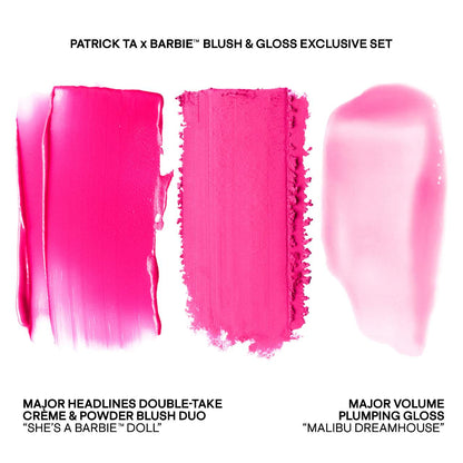 PATRICK TA Patrick Ta x Barbie Blush Duo and Lip Plumper Set