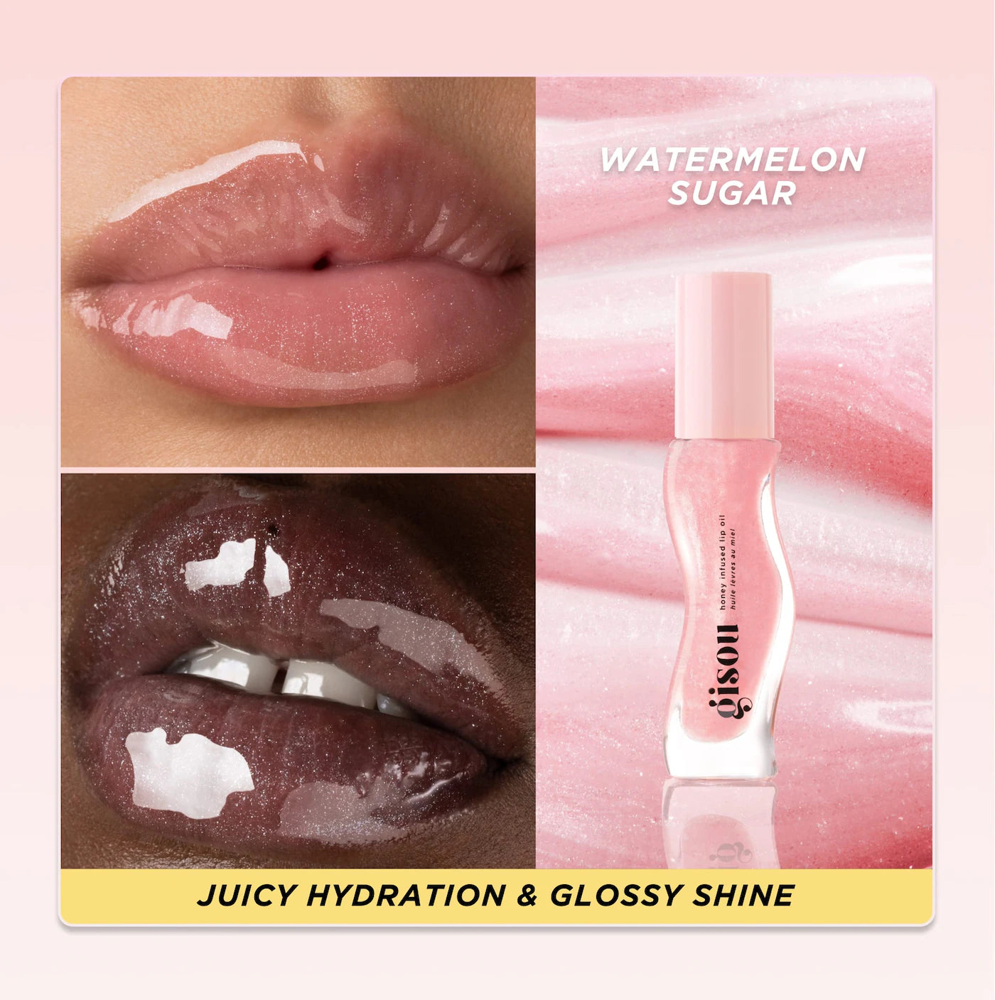 Gisou Honey Infused Hydrating Lip Oil - Watermelon Sugar